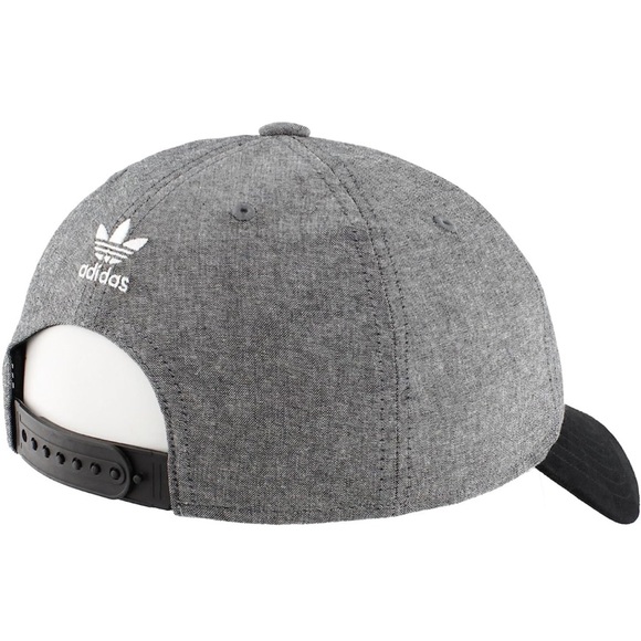 adidas Black Chambray/Suede Precurve Snapback Adjustable Hat NWT - Picture 3 of 5